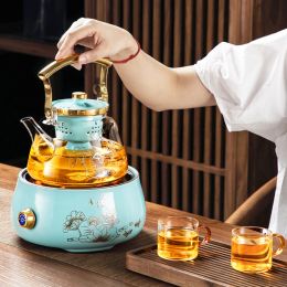 Electric Ceramic Stove Tea Cooker Glass Teapot Kettle Household Automatic Steam Cooking Tea Stove Tea Set Health Pot