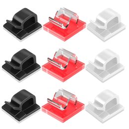 50/20/10PCS Cable Organiser Clips Wire Winder Holder Earphone Mouse Cord Clip Protector Management Adhesive Hooks Desk Clamp