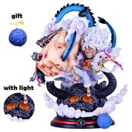 Comics Heroes 22cm One Piece Luffy Anime Figure Four Emperors Monkey D. Luffy Action Figure Sun God Nika Gear 5 Luffy Figurines Model Doll Toy 240413