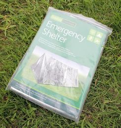 20pcslot 240160cm Waterproof Sliver Mylar Thermal Survival Shelter Emergency shelter for Camping tent Sporting Outdoor DHL5273036