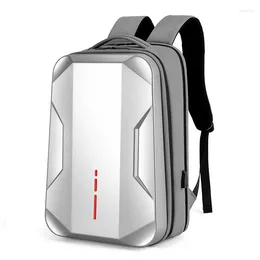 Backpack Men Laptop 17.3Commuting Business Plastic Waterproof E-sports Students Work Hard Shell Computer Bag