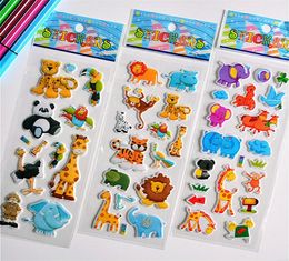 200 Pcsset WHole 3D Puffy Bubble Stickers Animal Cartoon Princess Cat Waterpoof DIY Baby Toys for Children Kids Boy Girl7878348