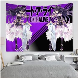 Date A Live Tapestry DIY Wall Tapestry Hanging Tarot Hippie Wall Rugs Dorm INS Home Decor