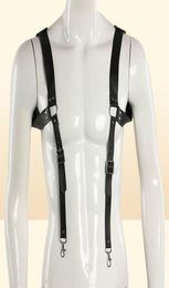 Mens Leather Vest Straps Braces Pu Belts Adjustable Vintage Chest Harness Suspender Brace Buckle L9l74137448