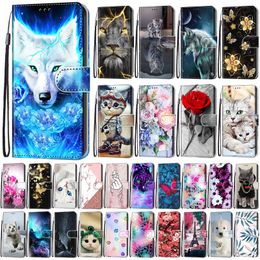 S7 S8 S9 S10 Case For Samsung Galaxy S10 Plus Phone Cover Cute Painted Wallet Flip Etui For Samsung S 10 S9 Plus S8 S7 S10E Case