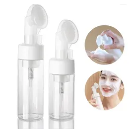 Storage Bottles 100ml Foaming Soap Pump Dispenser Facial Cleanser Brush Mousse Foam Bottle Empty Pressure Type Cleansing Milk Maker