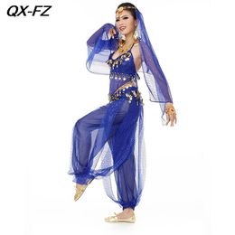 3PCS Lady Belly Dance Outfit Set Top+Harem Pants+Head Scarf Costume Set Women Oriental Indian Bollywood Bellydance Training Suit