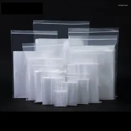 Storage Bags Medium Thickness 100pcs/lot 12wire Various Sizes Clear Self Sealing Plastic Packaging Zipper Lock Poly Bag