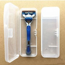 Men Universal Shaver Storage Box Handle Box Full Transparent Plastic Case Razor Boxs Eco-Friendly PP Shaving Box high Quality