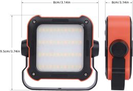 Portable LED Light Power Bank for Camping, Work, Car Repairing Outages 10000mAh Adjustable Rechargeable Waterproof Flood Lantern