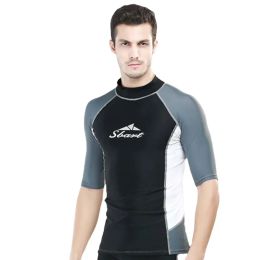 Pants SBARTShort Sleeve Surfing TShirt and Swimming Short Pants for Men Sun Protection Swimwear Rash Guard UPF 50 + Rashguard