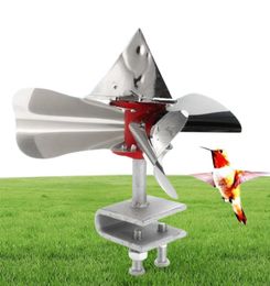 Wind Power Bird Scarer 360 Degree Reflective Birds Repellents Decoy Outdoor stainless steel Orchard Garden Pest Control Y2001061585914