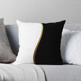 Pillow Black And White Gold Wave Throw Decorative S Custom Po Covers For Living Room