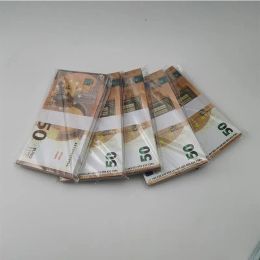 Supplimentos de festa Fake Money Banknote 10 20 50 100 200 Euros Realistic Pound Toy Bar Props Copy Movie Movie Money Billets Faux