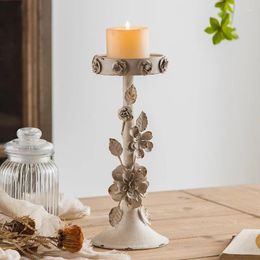 Candle Holders Retro Decoration Iron Candlestick Holder Candlelight Ornaments Do Old Props Set Up Studio Wedding