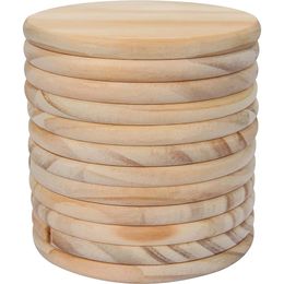 10pcs/20pcs Unfinished Wood Coasters Diy Round Blank Wooden Coasters Crafts For Drawing Painting