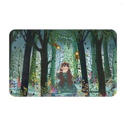 Carpets Music Princess Cute Cartoon Doormat Rug Carpet Mat Footpad Bath Polyester Anti-slip Balcony Toilet Washable Durable