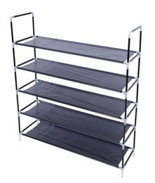 5 Tier Shoes Rack Stand Storage Organiser Nonwoven Fabric Shelf with Holder Stackable Closet Ship from USA9687353