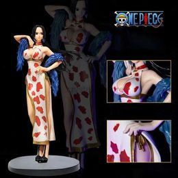 Comics Heroes 25CM Anime One Piece Figurine Honey Cheongsam Boa Hancock Sexy Girl PVC Action Figures Collection Model Doll Toys Birthday Gift 240413