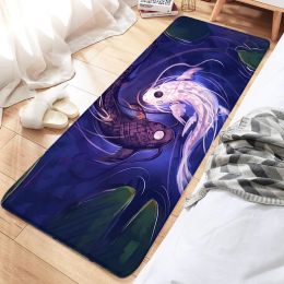 Living Room Carpet Yin Yang Eight Trigrams Tai Chi Fish Floor Mat Doormats Pet Rug Bath Mat Kitchen Hallway Foot Rugs Home Decor