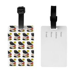 Orla Kiely Stem And Bird Luggage Tag Custom Scandinavian Style Baggage Tags Privacy Cover ID Label