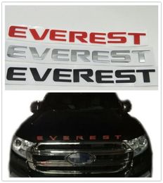 For Everest Car Front Head Emblem Logo Sticker Bage Letters Nameplate Decals6328294