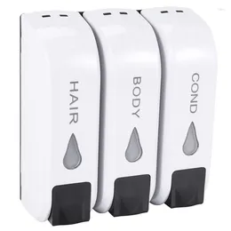 Liquid Soap Dispenser Triple Shower Wall Mounted Shampoo Washing Lotion For Bathroom Retail