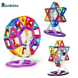 Decompression Toy Romboss 78pcs Magnetic Building Blocks Designer Construction Set Model Building Toy Kids Magnetic Tiles Educational Xmas Toys 240413