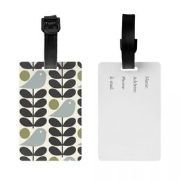 Bird Orla Kiely Abstract Design Luggage Tags Custom Scandinavian Baggage Tags Privacy Cover Name ID Card