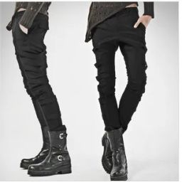 Pants 2744 2016 Men's Clothing Personality Casual Pants Fashion Slim Plus Size Long Trousers Gothic Trousers Stage Singer Costumes