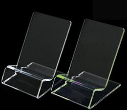 Transparent Acrylic Display Stands Mounts Lasercut Clear Countertop Show Racks Universal Holders with Protective Films for Batter8359965