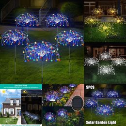 New LED Firework Fairy Lights 8 Modes Outdoor Waterproof Garden Decoration Lawn Pathway Patio Landscape Solar Lamp