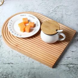 Plates Unique Afternoon Tea Tray Wave Arched Shape Storage Farmhouse Style Coffee Table Breakfast Serving Platter