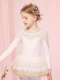 Stage Wear Children's Dance Clothing Girls' Autumn Long-Sleeved Practice Clothes Chinese Dancing Ballet Skirt