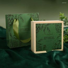 Gift Wrap Forest Style Hand-painted Ins Candy With Hand Box Wooden Wedding Set Packaging