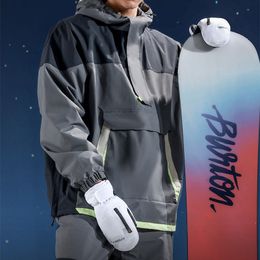 1pair Skiing Gloves Anti-slip TouchScreen Ski Snowboard Gloves Windproof Bicycle Warm Mittens Full Finger for Ski Hiking Running