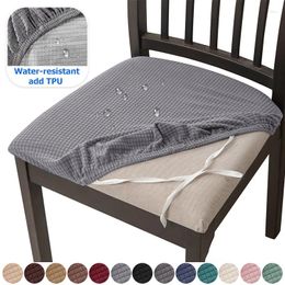 Chair Covers Stretch Seat Cushion Cover Bottom Covered With A Water-resistant TPU Membrane Anti-dirty Home Decor Dining Room 1PC