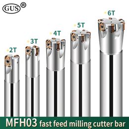 MFH MFH03R MFH03 Fast Feed End Milling Cutter Bar Double-sided inserts XLOGU030310ER CNC Lathe milling Tool Holder accessories