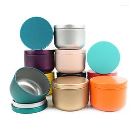 Storage Bottles 50Pcs/pack 50ml Round Metal Empty Box Candle Tin Jar Cream Cosmetic Container Packaging Bottle For Candy