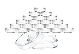 40100 Pcs 3 Gramme Clear Plastic Jewellery Bead Makeup Glitter Storage Box Small Round Container Jars Make Up Organiser Boxes Bins8662770