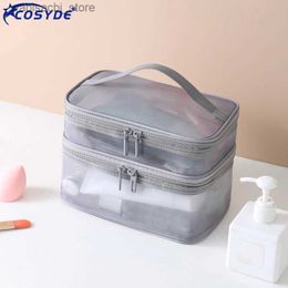 Cosmetic Bags Hot Sales Luxury Clear Makeup Bag Mesh Women Cosmetic Bag Organizer Transparent Travel Makeup Wash Bag Beauty Case Toiletry Kit L49