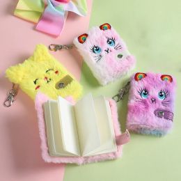 Kawaii Cats Planner Notebook Soft Notepad Diary Keychain Pendant Pocketbook Portable Daily Planner Journal Korean Stationery