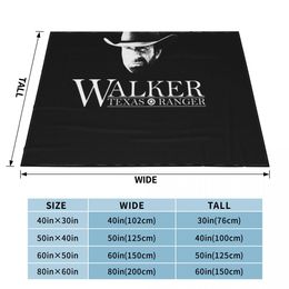 Walker Texas Ranger (Chuck Norris) Head and Logo Essential Throw Blanket Personalised Gift Soft Plaid