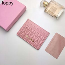 New 24ss Fashion Designer Leather Wallet Card Holder Mens Womens Gift Credit Cardholder Letter Purse Women Mini Wallets