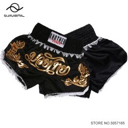Muay Thai Shorts Satin Boxing Shorts Child Womens Mens MMA Kickboxing Shorts Gym Martial Arts Fighting Grappling Workout Pants