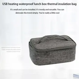 Dinnerware USB Heating Lunch Box Insulation Bag Portable Electric Thermal Container