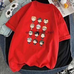 Men's T Shirts Haikyuu Kageyama Tobio Anime Man Shirt Loose Casual Short Sleeve Black Fashion Brand 2024 Haruku Crewneck Camisetas Printed Cotton T-shirt 244
