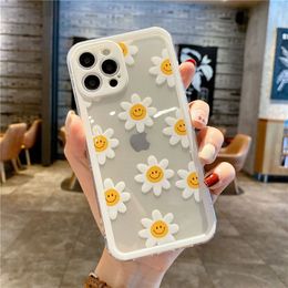 Daisy Flowers Soft Phone Case for Realme C53 C55 C33 C30 C35 C21Y C25Y C11 C15 7i 8i 9i 9 10 Pro Plus 8 5G Colorful Clear Cover