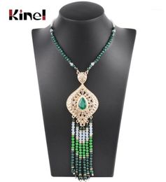 Kinel Luxury Ethnic Long Pendant Necklace For Women Fashion Gold Boho Handmade Beading Vintage Wedding Jewellery 2020 New11666997