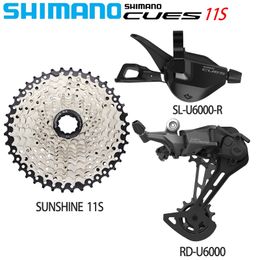 SHIMANO CUES U6000 Gear Lever 11V Rear Derailleur 11 Speed 40/52T Cassette Kit for MTB Bike KMC X11 Chain Groupset Bicycle Parts